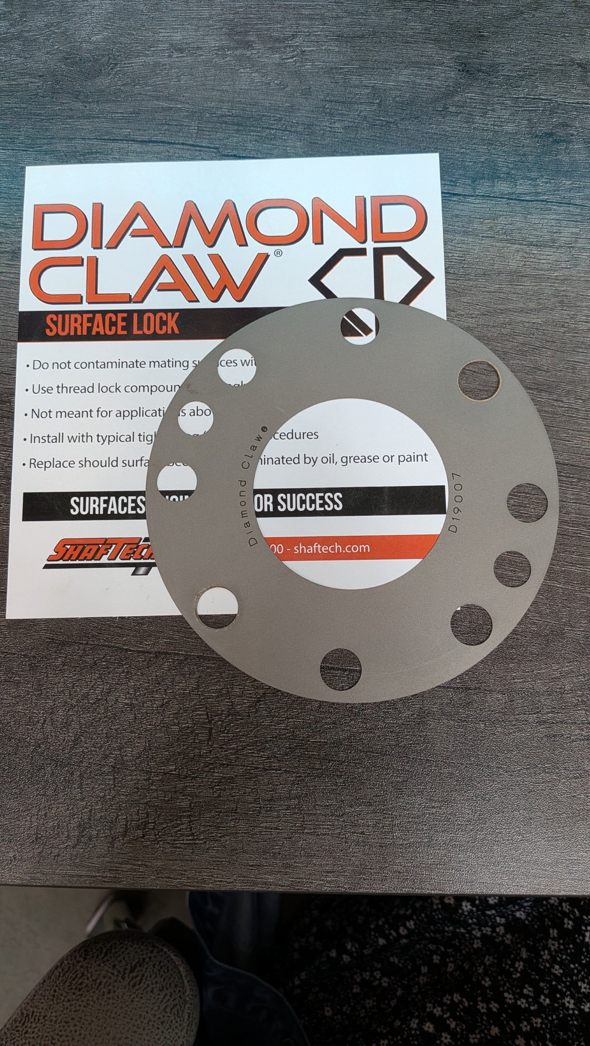 Diamond Claw Friction Washer