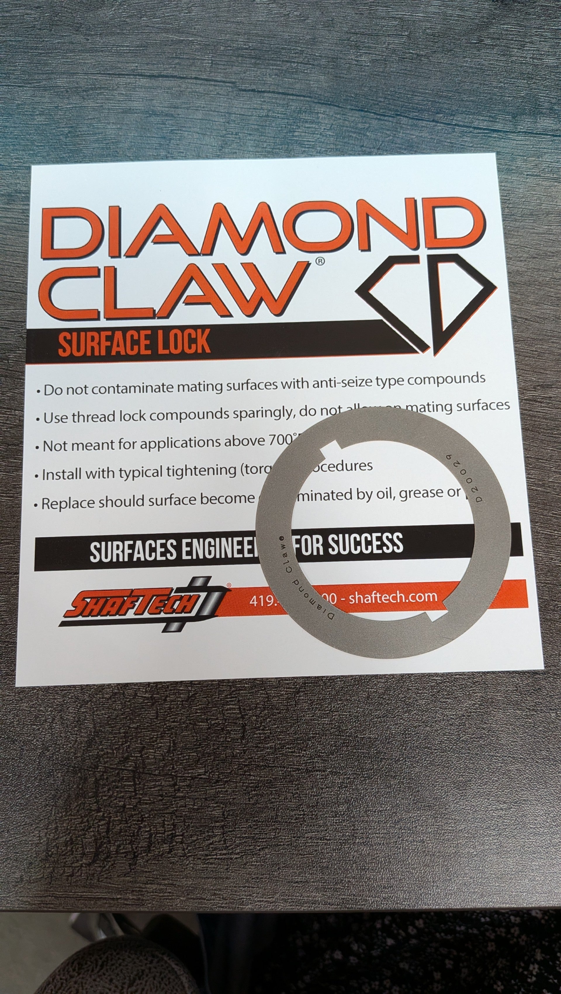 Diamond Claw Friction Washer